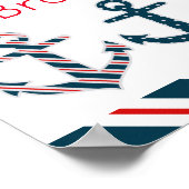  nautical Patterned Anchors Poster Print ポスター (角)