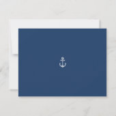 Nautical Personalized Stationery Anchor ノートカード (裏面)