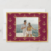 nautical_photo_gold_anchors_christmas_xmas_card シーズンカード (正面)