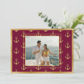 nautical_photo_gold_anchors_christmas_xmas_card シーズンカード (スタンド正面)