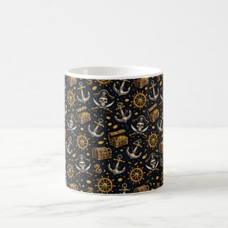 Nautical Pirate Pattern Coffee Mug コーヒーマグカップ