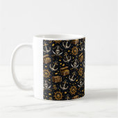 Nautical Pirate Pattern Coffee Mug コーヒーマグカップ (左)