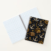Nautical Pirate Pattern Notebook ノートブック (内部)