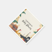 Nautical Pirate Ship Ahoy It's a Boy スタンダードカクテルナプキン (角)