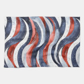 Nautical Red White Blue キッチンタオル (横)