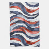 Nautical Red White Blue キッチンタオル (縦)