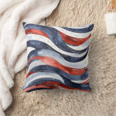 Nautical Red White Blue クッション (ブランケット)