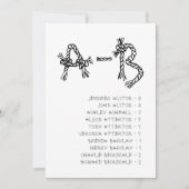 Nautical Rope Alphabet Wedding Seating Chart Card  招待状 (正面)
