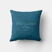 Nautical Rope Monogram Map Blue クッション (裏面)