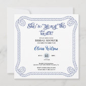Nautical Rope she’s Tying the Knot  Bridal Shower  招待状 (正面)