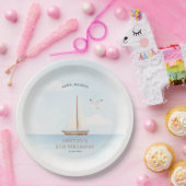 Nautical Sailboat Birthday Party ペーパープレート (パーティー)