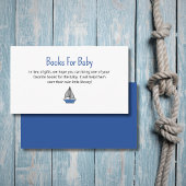 Nautical Sailboat Books Request Baby Shower エンクロージャーカード