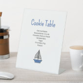 Nautical Sailboat Cookie Table Boy Baby Shower  台座サイン (インサイチュ)