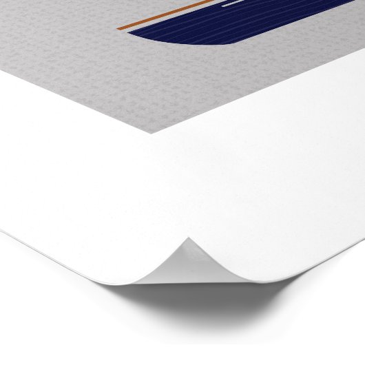 Nautical sailboat printable art ポスター (角)