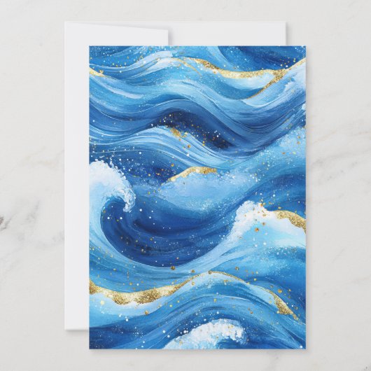 Nautical Sailing Wheel 18th Birthday 招待状 (裏面)