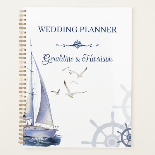 Nautical Sailing Yacht Wedding  プランナー手帳 (正面)