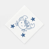 nautical sea animal スタンダードランチョンナプキン (角)