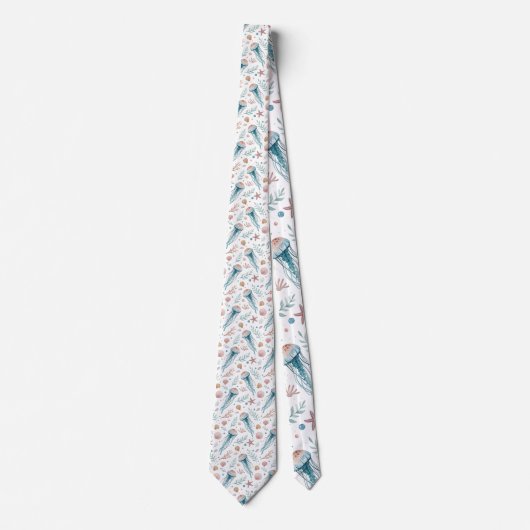 Nautical Sea Life Custom Necktie ネクタイ (正面)