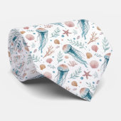 Nautical Sea Life Custom Necktie ネクタイ (ロール)