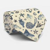 Nautical Sea Life Custom Necktie ネクタイ (ロール)