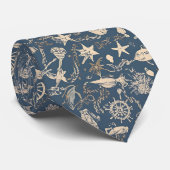 Nautical Sea Life Custom Necktie ネクタイ (ロール)