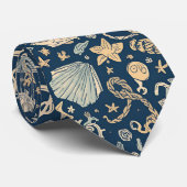 Nautical Sea Life Custom Necktie ネクタイ (ロール)