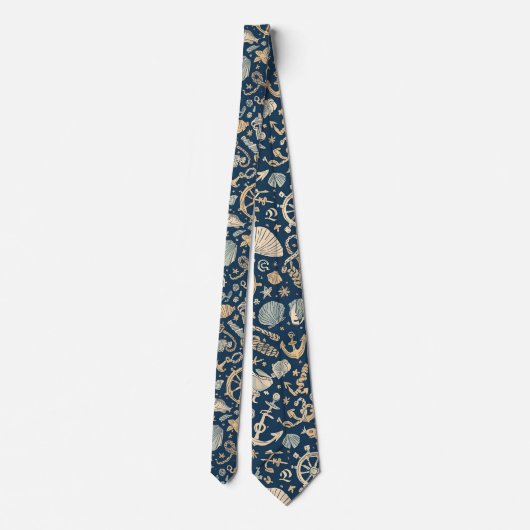 Nautical Sea Life Custom Necktie ネクタイ (裏面)