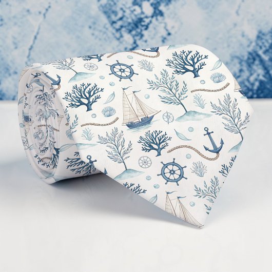 Nautical Sea Life Custom Necktie ネクタイ