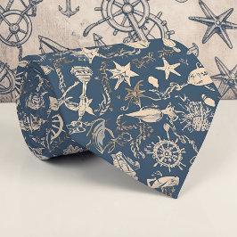 Nautical Sea Life Custom Necktie ネクタイ