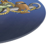 Nautical Sea Turtle Anchor Ship Wheel Blue カッティングボード (角)