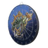 Nautical Sea Turtle Anchor Ship Wheel Blue ダーツボード (正面右)