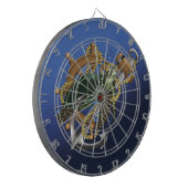 Nautical Sea Turtle Anchor Ship Wheel Blue ダーツボード (正面左)