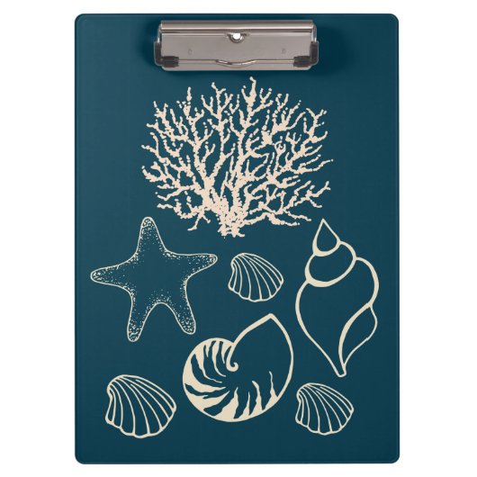 Nautical Seashell Clipboard  クリップボード (正面)