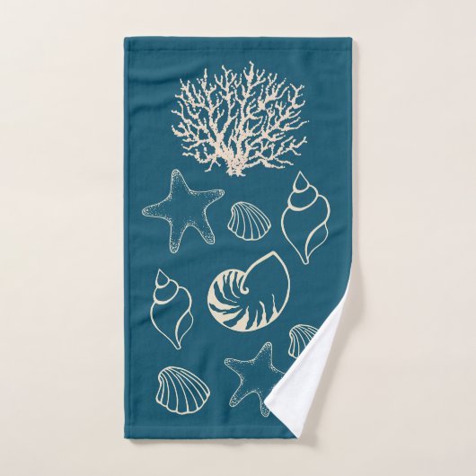 Nautical Seashells Bath Towel Set バスタオルセット (ハンドタオル)