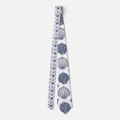 Nautical Seashells Custom Necktie ネクタイ (裏面)