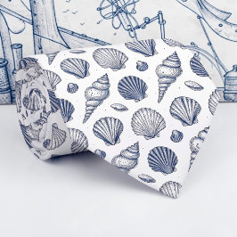 Nautical Seashells Custom Necktie ネクタイ