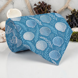 Nautical Seashells Custom Necktie ネクタイ