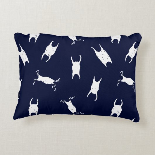 Nautical Shark Eggcase Print アクセントクッション (裏面)