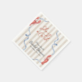 Nautical She’s a Catch Lobster Bridal Shower スタンダードカクテルナプキン (角)