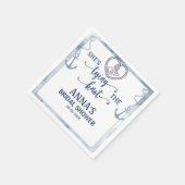Nautical Shes Tying the Knot Bridal Elegant Anchor スタンダードカクテルナプキン (角)