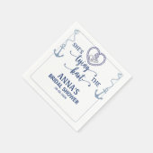 Nautical Shes Tying the Knot Bridal Elegant Anchor スタンダードカクテルナプキン (角)