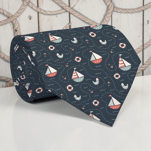 Nautical Ships Custom Necktie ネクタイ