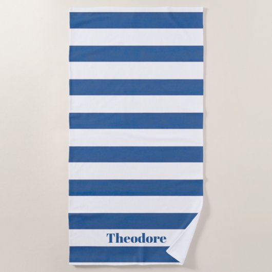 Nautical Striped ビーチタオル (正面)