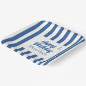 Nautical Striped Anchor Birthday ペーパープレート (傾斜あり)