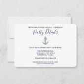 Nautical Striped Anchor Birthday Party Details 出欠カード (正面)