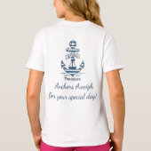 Nautical Striped Anchor Birthday Tシャツ (裏面)