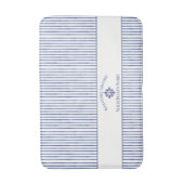 Nautical Striped Monogram Boat Name Design バスマット (正面縦)
