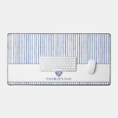 Nautical Striped Monogram Boating Name Design デスクマット (キーボード&マウス)