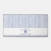 Nautical Striped Monogram Boating Name Design デスクマット (正面)