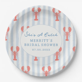 Nautical Summer Lobster Bridal Shower Paper Plates ペーパープレート